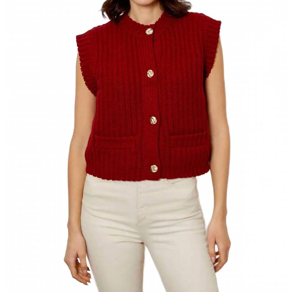 NEW DH NEW YORK norah vest in red